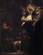 Rembrandt van rijn arkeangeln rafael lamnar tobias familj oil on canvas